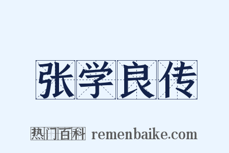 张学良传是什么意思的图片